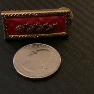 Elegant Goldtone and Red Military medal